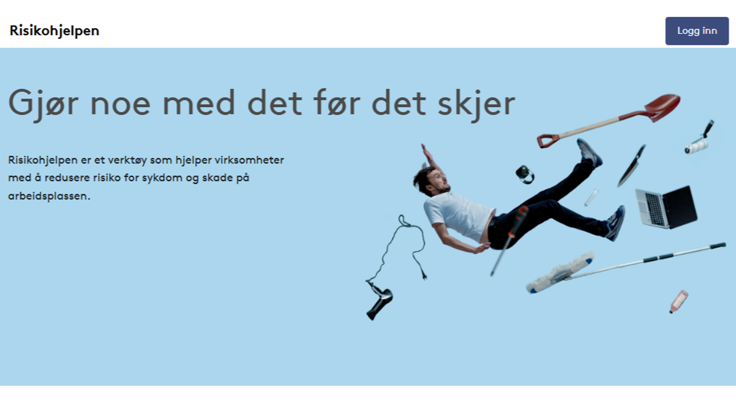Skjermdump av Risikohjelpen.no